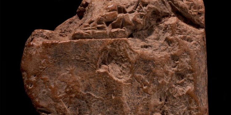 The photo shows the Assyrian King List.<address>&copy; The British Museum and the Cuneiform Digital Library Initiative</address>