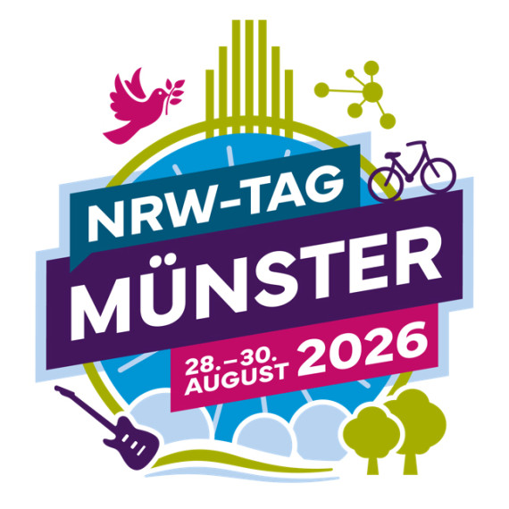 Die Universität Münster beteiligt sich am NRW-Tag auf mehreren Bühnen, mit Workshops, Vorträgen und Diskussionsveranstaltungen.<address>&copy; NRW-Tag</address>