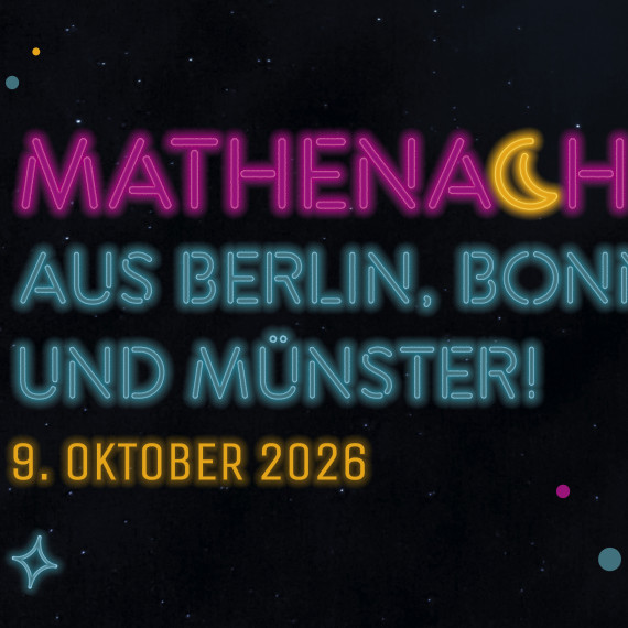 Die drei Mathe-Exzellenzcluster haben ein abwechslungsreiches Online-Programm mit Workshops, Mathe-Quiz, Talkrunde und Vorträgen vorbereitet.<address>&copy; Mathematics Münster</address>