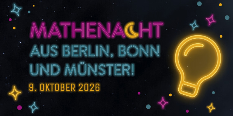 Die drei Mathe-Exzellenzcluster haben ein abwechslungsreiches Online-Programm mit Workshops, Mathe-Quiz, Talkrunde und Vorträgen vorbereitet.<address>&copy; Mathematics Münster</address>