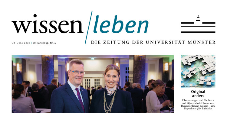 Titelseite der wissen|leben Nr. 6, 7. Oktober 2026<address>&copy; Uni MS</address>